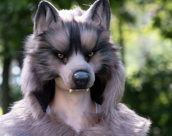 Wolf Masks, Wolf heads, Wolf capes in a realistic style