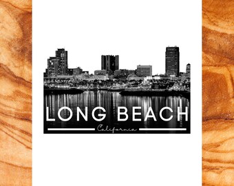 Long Beach California Print / Typography, Bedroom Print Art, Instant Download, Guest Room, Travel Print, Printable City Life Art, I love LBC