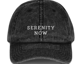 SERENITY NOW Seinfeld 90s Classic Sitcom Adjustable Hat Vintage Cotton Twill Cap