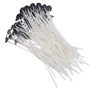 Candle Wicks Pre-Waxed Candel Wick Cotton 2mm x 16cm with Metal Sustainer Base 160mm Long Craft Making Supplies image 7