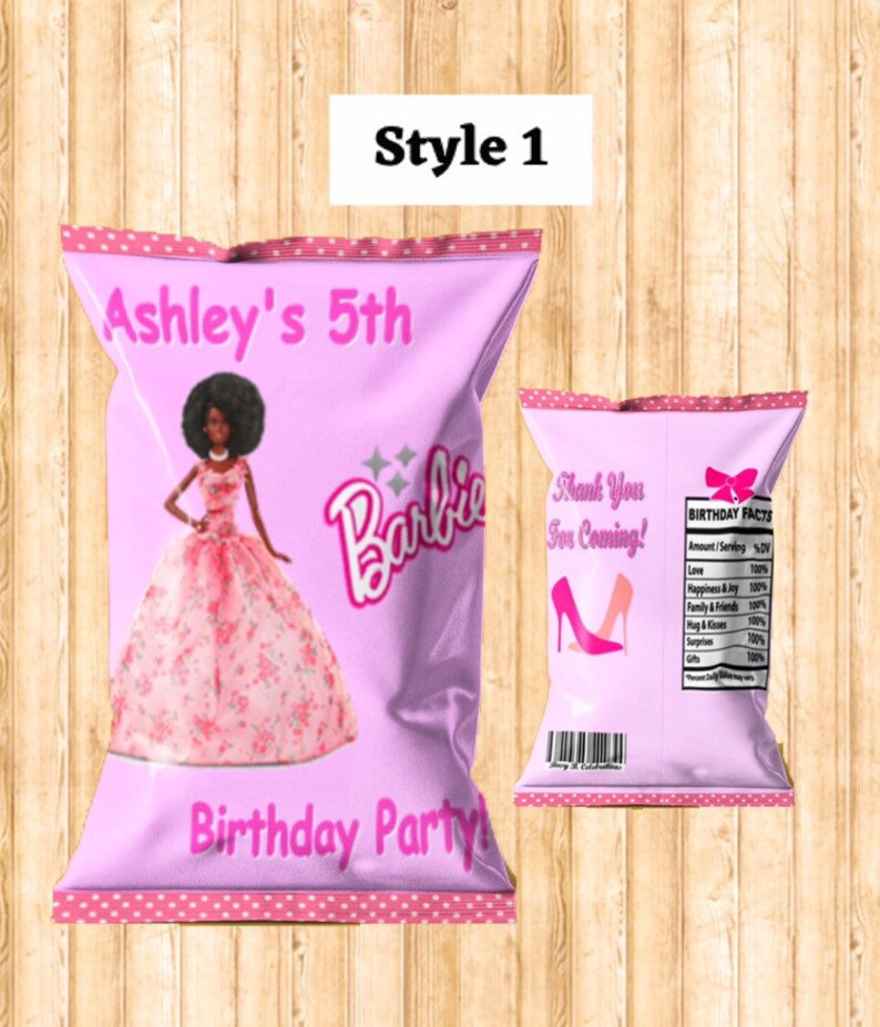 African American Barbie Chip Bags African American Barbie | Etsy