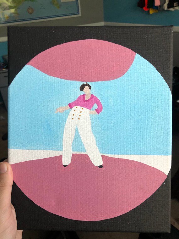 Harry Styles Fine Line Painted Album Cover Etsy