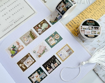 Bookish Stamp Washi Tape, Magic Reading, 25mm x 5m