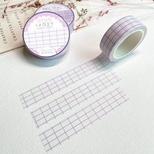 Washi Tape - Zuckerwatte | Rechteckiges Masking Tape, Scrapbook Layering, Journal Washi Dekoration, Planer Inspiration, designed by LETTOOn