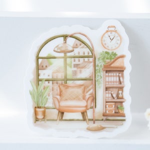 Sticker imperméable transparent - Espace de lecture. Réutilisable et remplaçable. Parfait pour les bouteilles, les journaux, les téléphones et les ordinateurs portables, design LETTOon