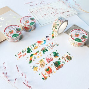 Washi Tape - Joyeuses Fêtes | Noël 2022 Washi Tape, décor saisonnier, papier à lettres Bullet Journal, créé par LETTOOn