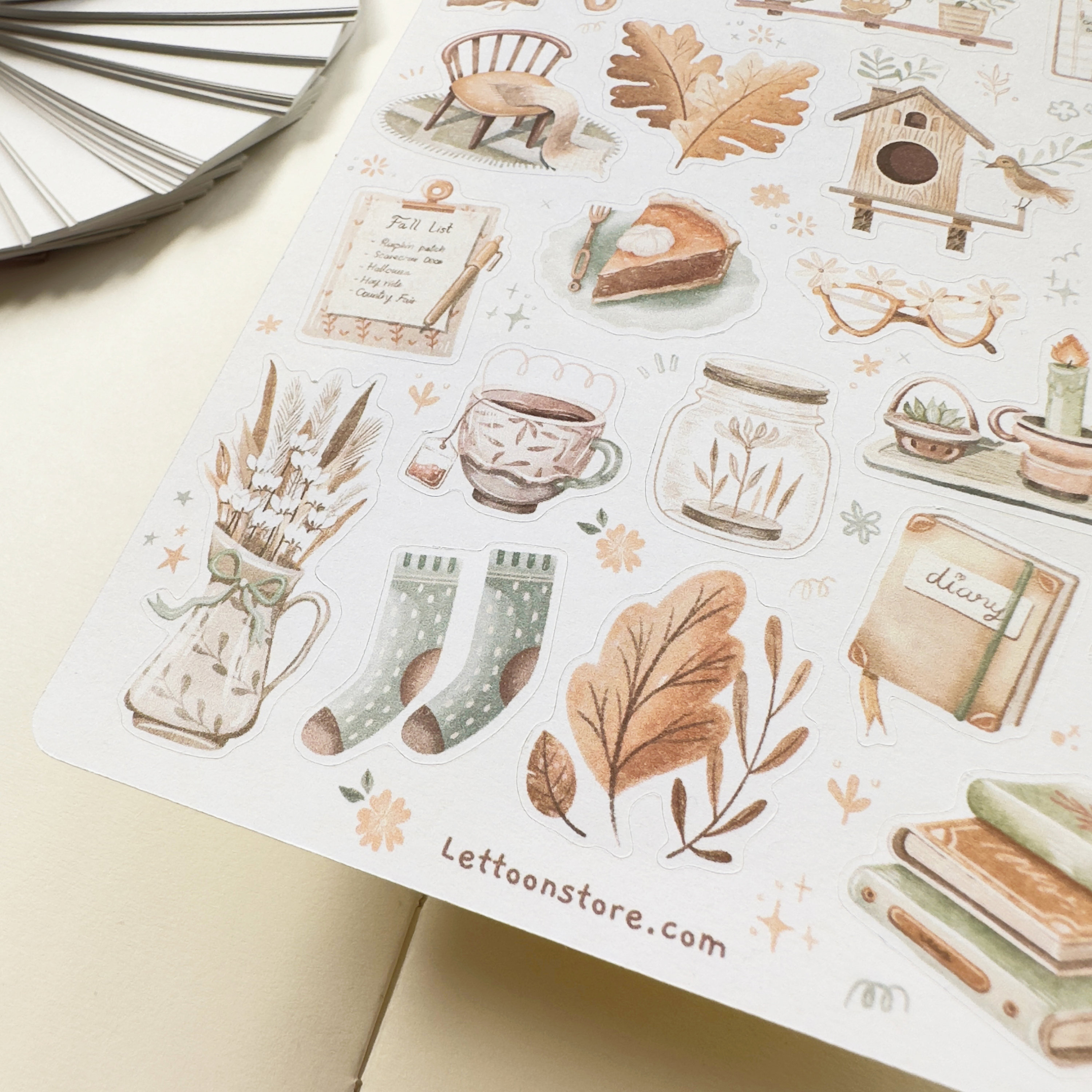 Autumn Cozy Room Stickers for Bullet Journal – ANOOK3