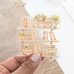 Sticker imperméable transparent - étagère Inspiration. Réutilisable et remplaçable. Parfait pour les bouteilles, les journaux, les téléphones et les ordinateurs portables, design LETTOon