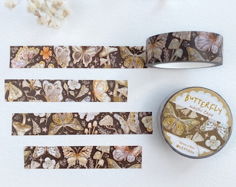 Cinta washi - Mariposa / Cinta washi para diario, decoración oscura, inspiración para planificadores, creada por LETTOOn