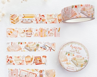 Washi Tape - Nastro Washi per tempo di lettura/libro, nastro Washi per diario, nastro Washi per pianificatore, creato da LETTOOn