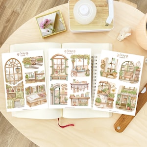 Set di adesivi Cozy fatti a mano / Articoli di cancelleria di alta qualità per decorare il tuo diario, la tua agenda e il tuo album, creati da LETTOOn
