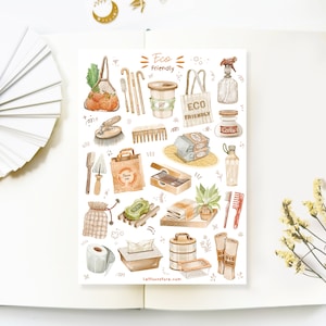 Handgemaakt stickervel - milieuvriendelijk | Dagboekstickers, plakboekdecoratie, plannerstickers, gemaakt door LETTOOn