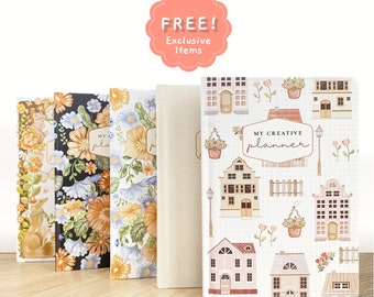 My Creative Planner - Undated | 5 Unique Hardcovers, Free Bookmark, 3 Free Sticker Sheets, Colouring Pages,Habit Tracker |Created by LETTOOn
