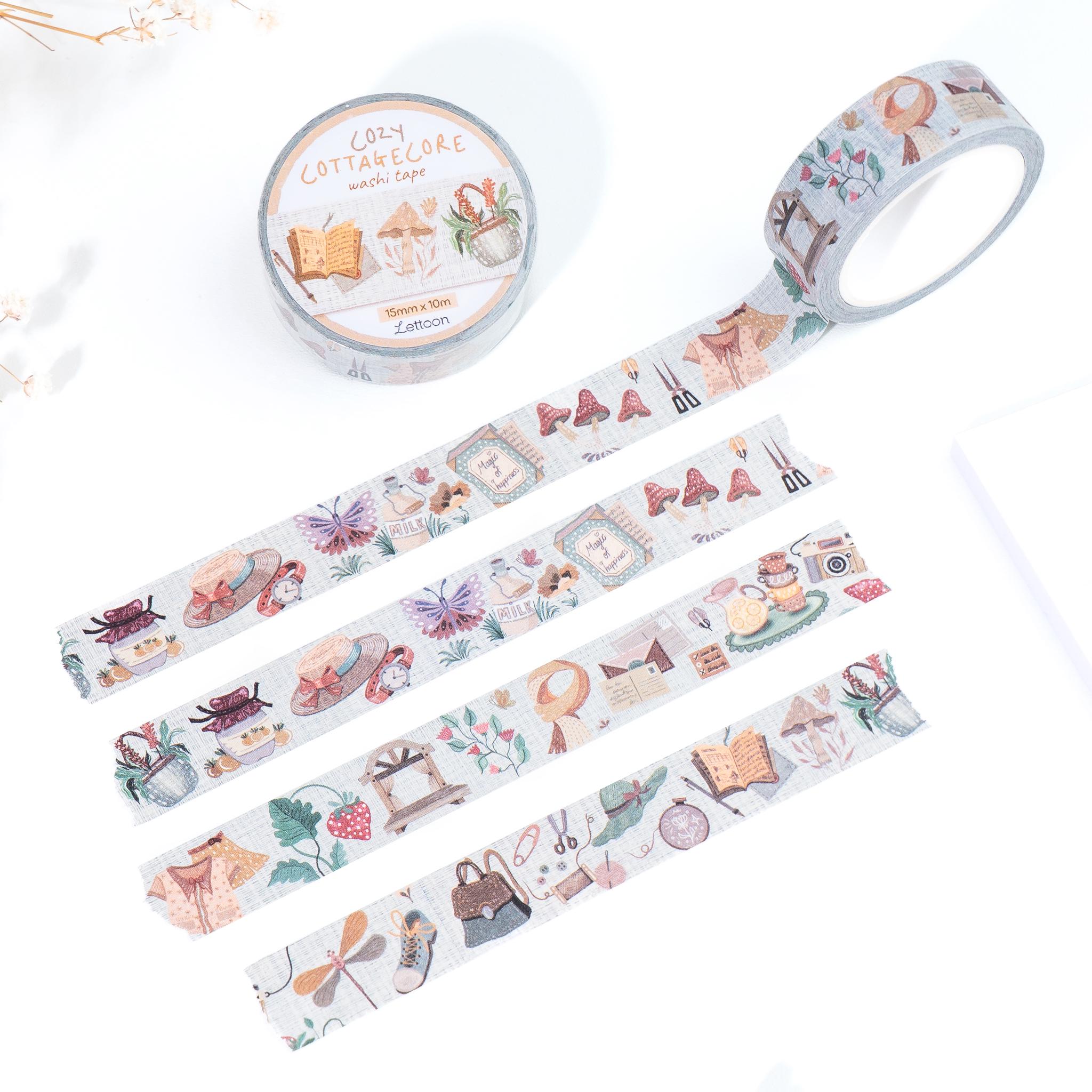 Washi Tape - Cozy Cottagecore | Journal, Scrapbook Decoration, Planner Essentials, Created by LETTOOn