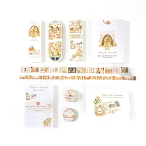 Set di cancelleria premium - Lovely Reading Time / Set di cancelleria fatto a mano per gli amanti dei libri. Washi Tape, Blocchi note, Fogli adesivi e molto altro!