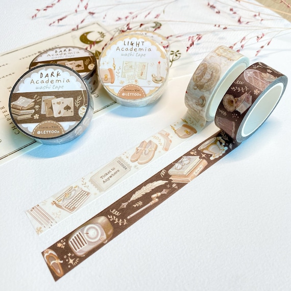 Washi tape - Dark & Light Academia | Bullet Journal, Scrapbook Decoration, Planner Essentials, Created by LETTOOn