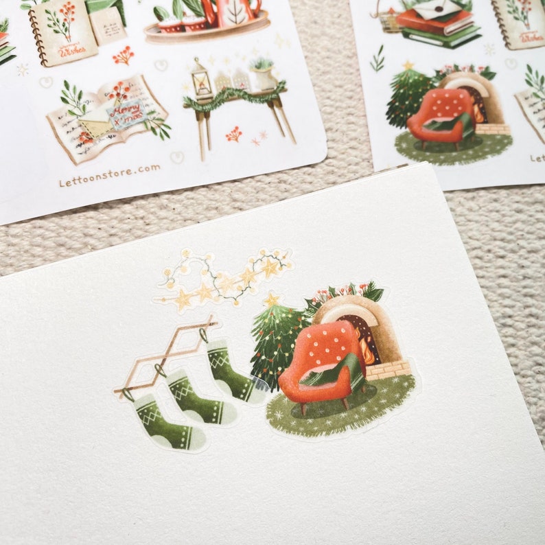 Handmade Sticker Sheet - Magical Cozy Winter | Christmas Stickers ...