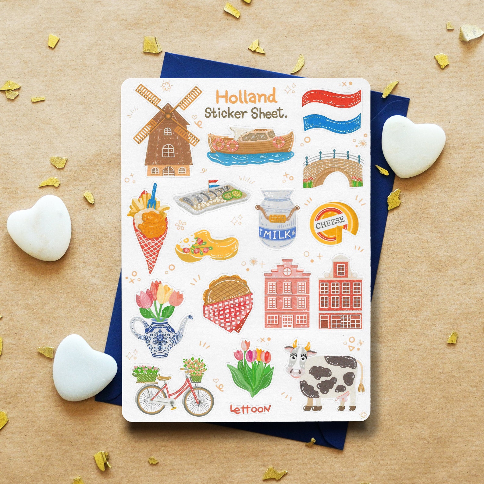 Holland Sticker Sheet Dutch Stickers Bullet Journal Etsy