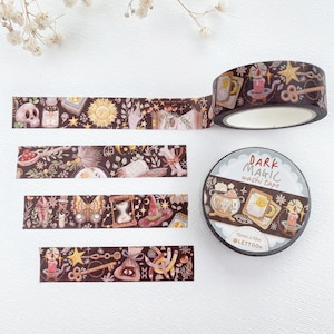 Washi-tape - Dark Magic | Journal washitape, donkere decoratie, plannerinspiratie, gemaakt door LETTOOn
