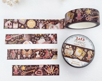 Washi Tape - Dark Magic | Journal Washi Tape, Dark Decoration, Planner Inspiration, Created by LETTOOn