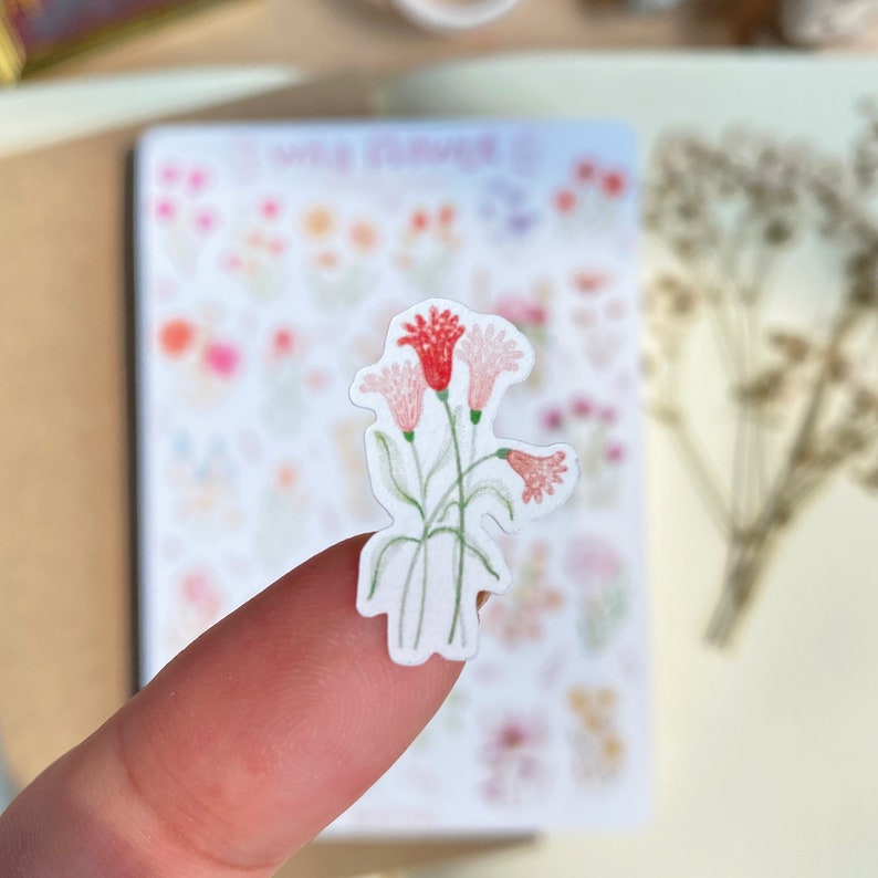 Stickervel Wilde bloem Dagboekstickers, plakboekdecoratie, plannerstickers, gemaakt door LETTOOn afbeelding 7