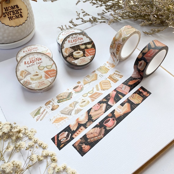 Aesthetic Note Set With Washi Tape, Set Note, Stationary, Washi Tape