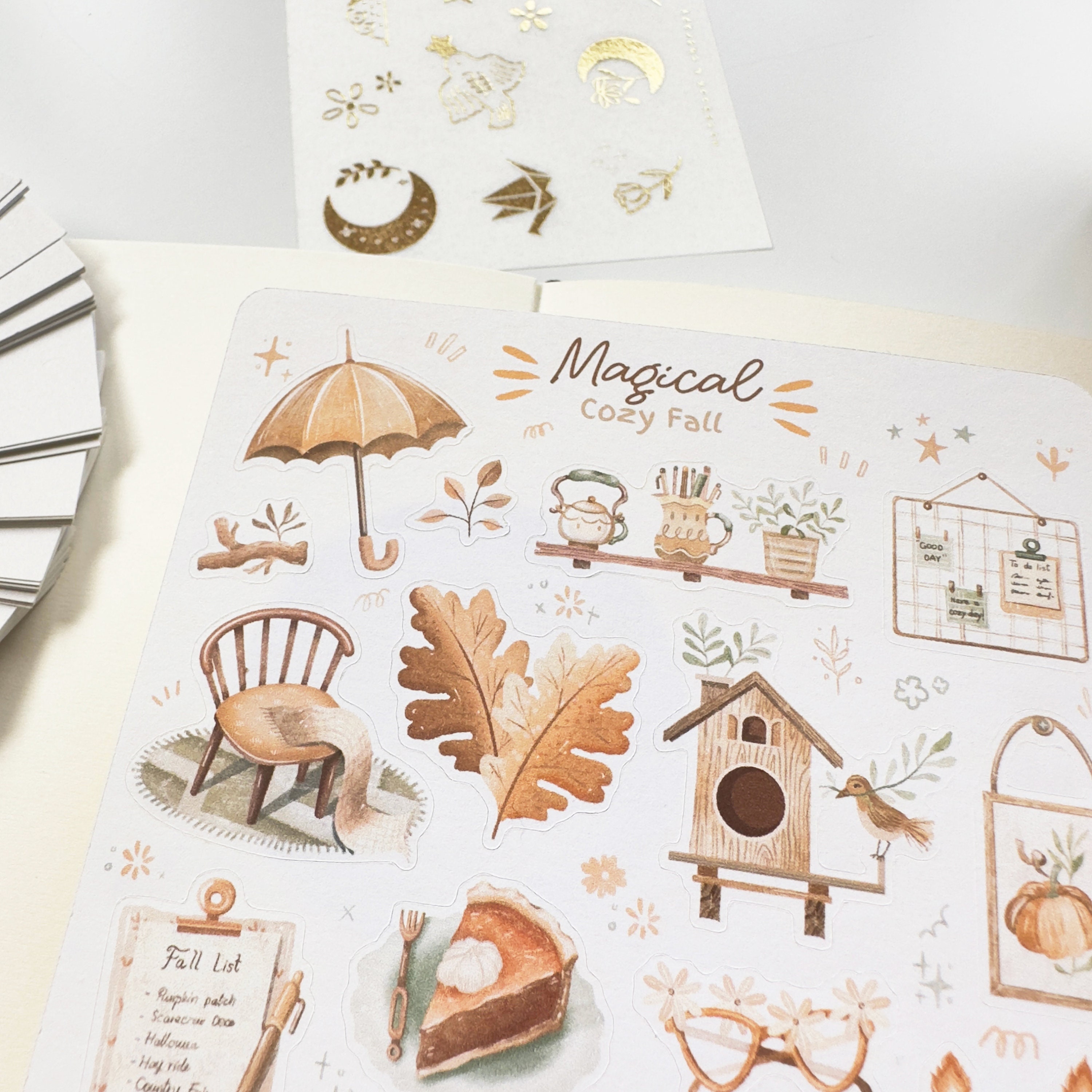 Autumn Cozy Room Stickers for Bullet Journal – ANOOK3