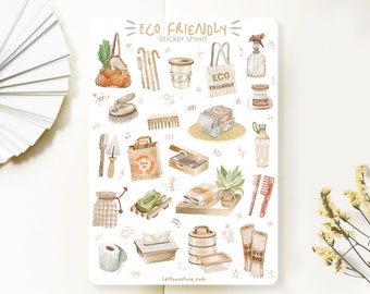Stickervel - Eco-vriendelijk | Dagboekstickers, plakboekdecoratie, plannerstickers, gemaakt door LETTOOn