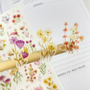 Stickervel Wilde bloem Dagboekstickers, plakboekdecoratie, plannerstickers, gemaakt door LETTOOn afbeelding 8