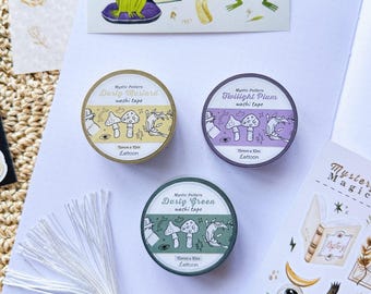 Mystic Pattern Washi Tape, 3 Colors, 15mm x 10m
