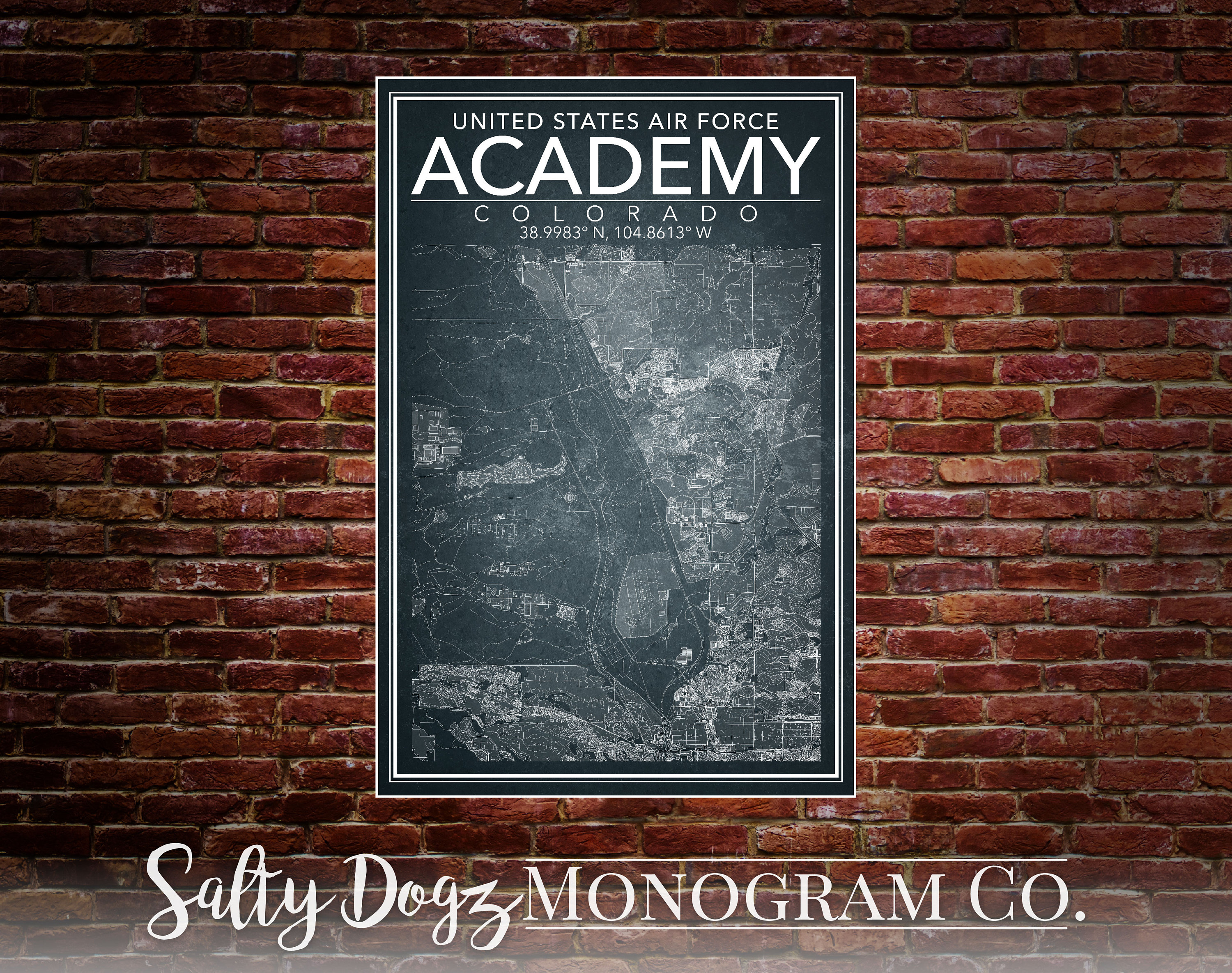 DIGITAL DOWNLOAD 24x36in Print of United States Air Force Academy