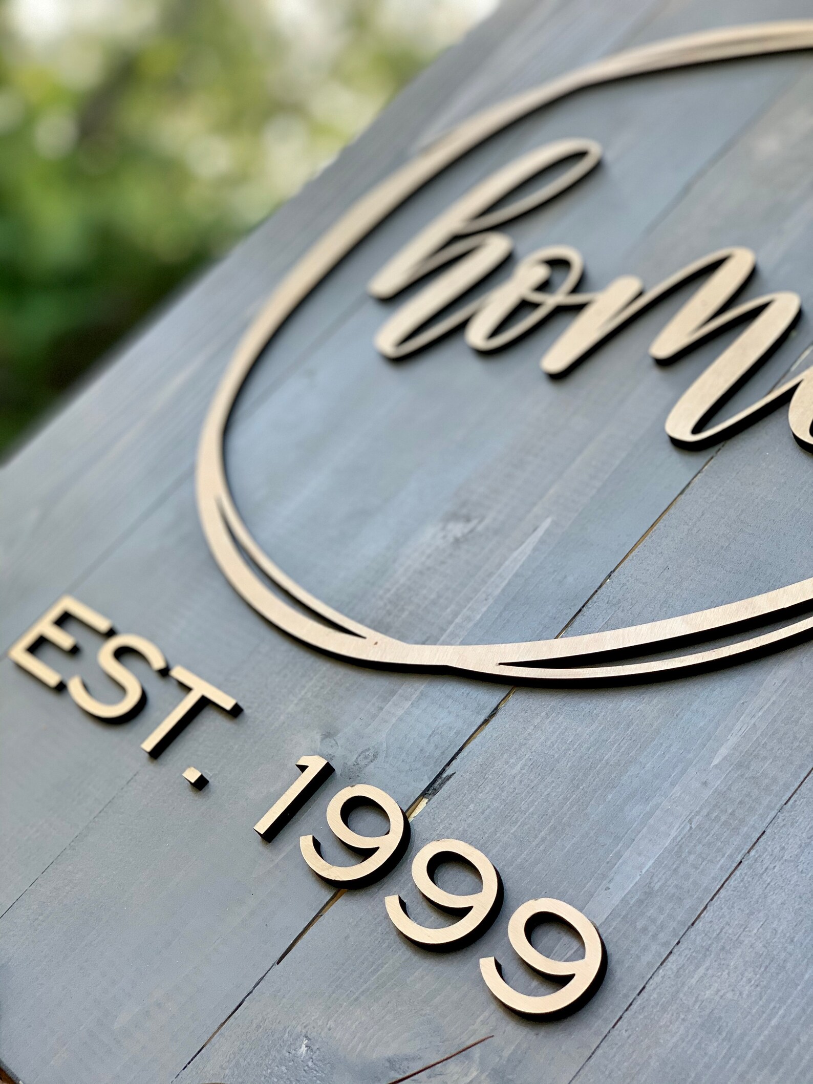 Personalized Home Sign / Established Sign / Custom Real Wood - Etsy