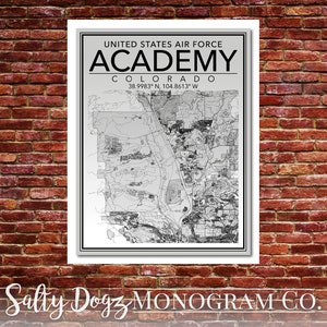 Wall Art Map Print of United States Air Force Academy!!