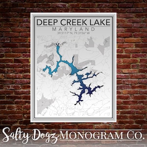 DIGITAL DOWNLOAD 11x14in Print of Deep Creek Lake, Maryland! ***3 versions***