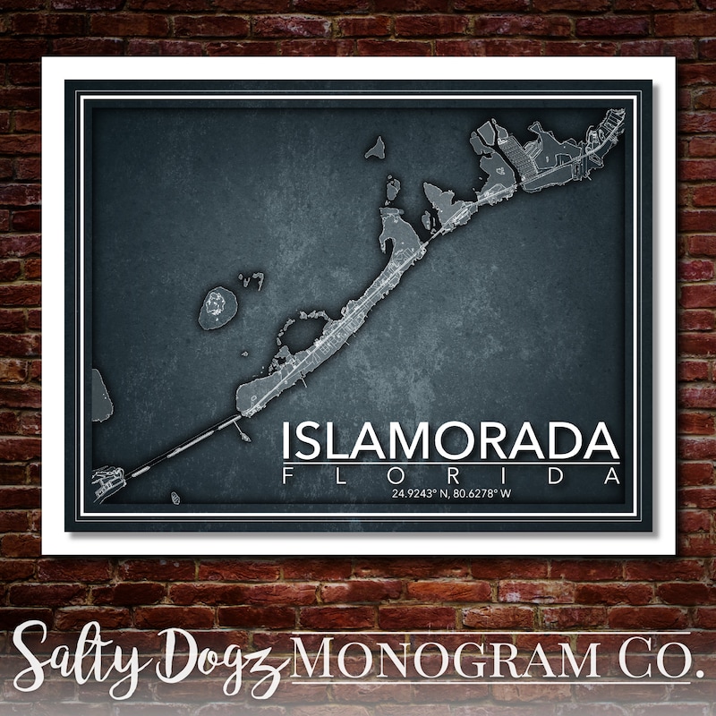 Islamorada Key Map Islamorada - Etsy