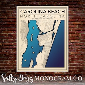 DIGITAL DOWNLOAD 16x20in Print of Carolina Beach, North Carolina! ***3 versions***