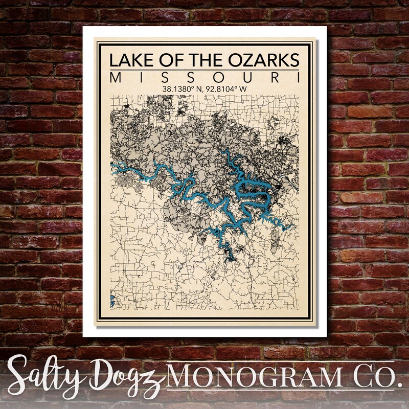 Stunning Lake Ozark Map With Mile Markers Gallery