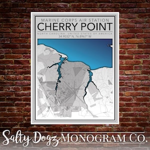 DIGITAL DOWNLOAD 11x14in Print of US Marine Corp Base Cherry Point, North Carolina! ***3 versions***