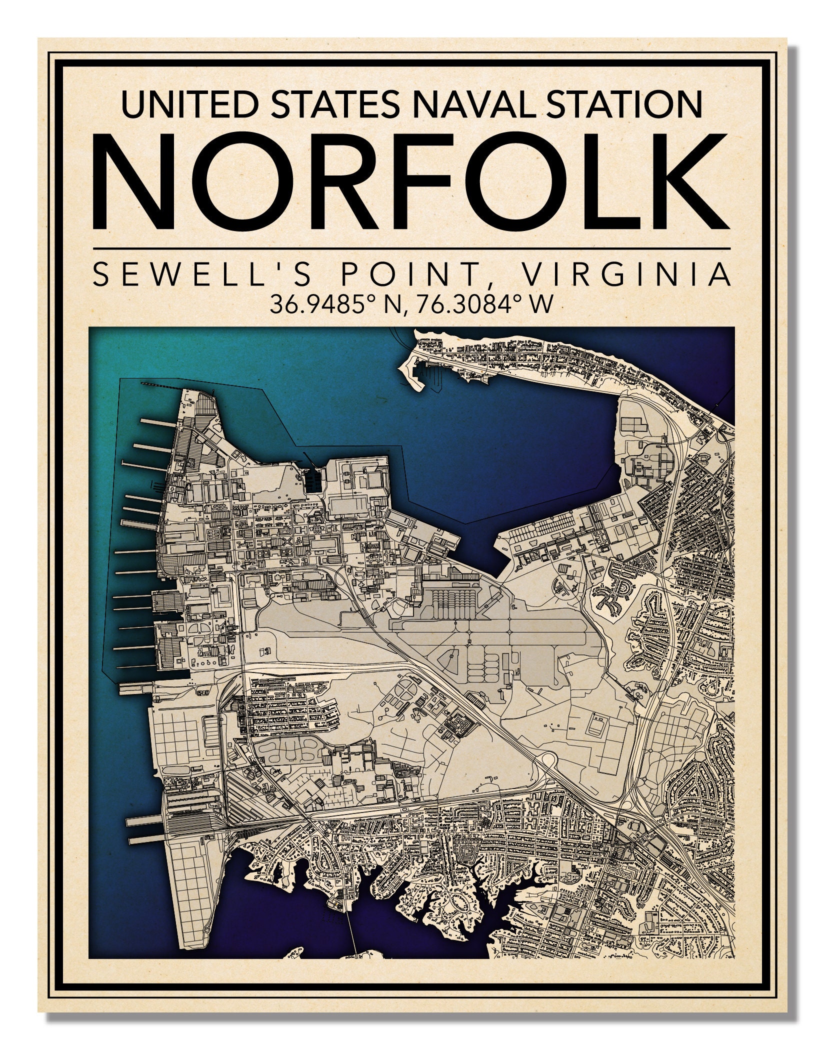 wall-art-map-print-of-naval-station-norfolk-virginia-etsy