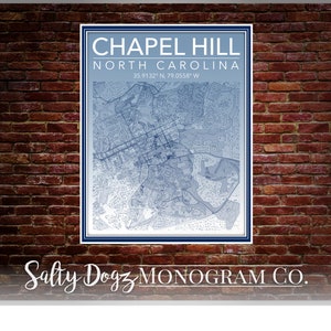 DIGITALER DOWNLOAD 40x50cm Print von Cape Hill, North Carolina! 4 Ausführungen