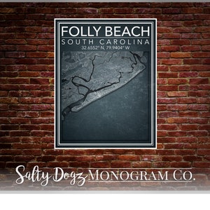 DIGITAL DOWNLOAD 11x14in Print of Folly Beach, South Carolina! ***3 versions***