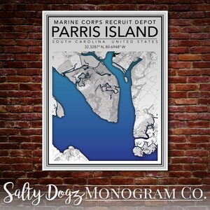 DIGITAL DOWNLOAD 16x20in Print of Marine Corps Parris Island, South Carolina!  ***3 versions***