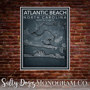 DOWNLOAD DIGITALE 11x14in Stampa di Atlantic Beach, Carolina del Nord! ***3 versioni***