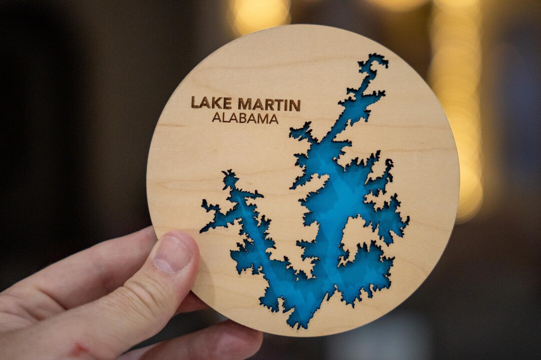 Laser Cut Maple Wood Magnet Fridge Ornament- Lake Martin, Alabama! - Etsy
