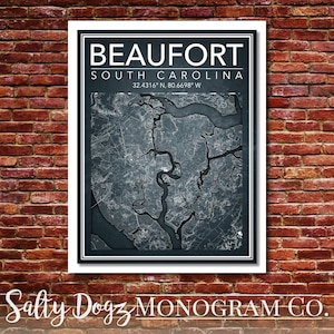 Wall Art Map of Beaufort, South Carolina!!!