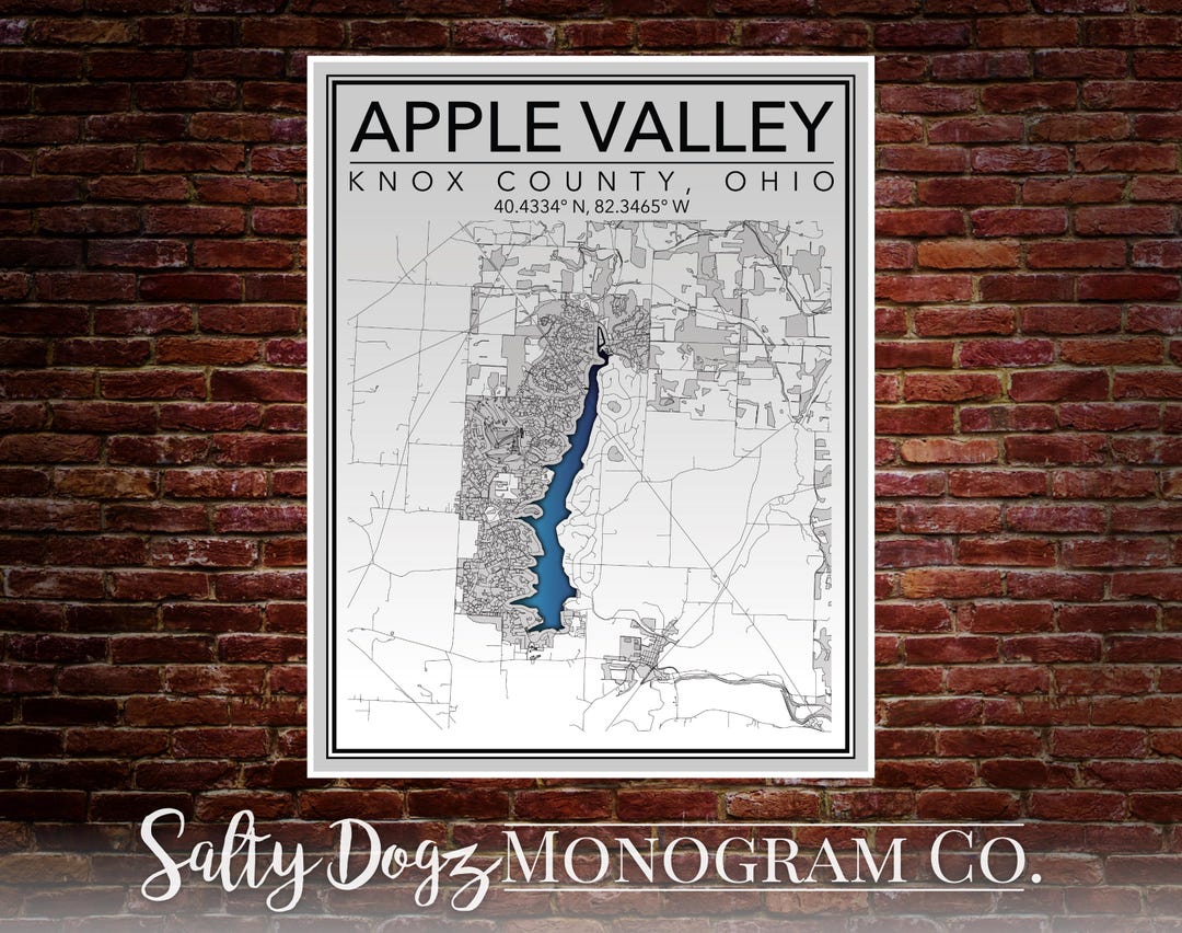 DIGITAL DOWNLOAD 16x20in Print of Apple Valley, Ohio! ***3