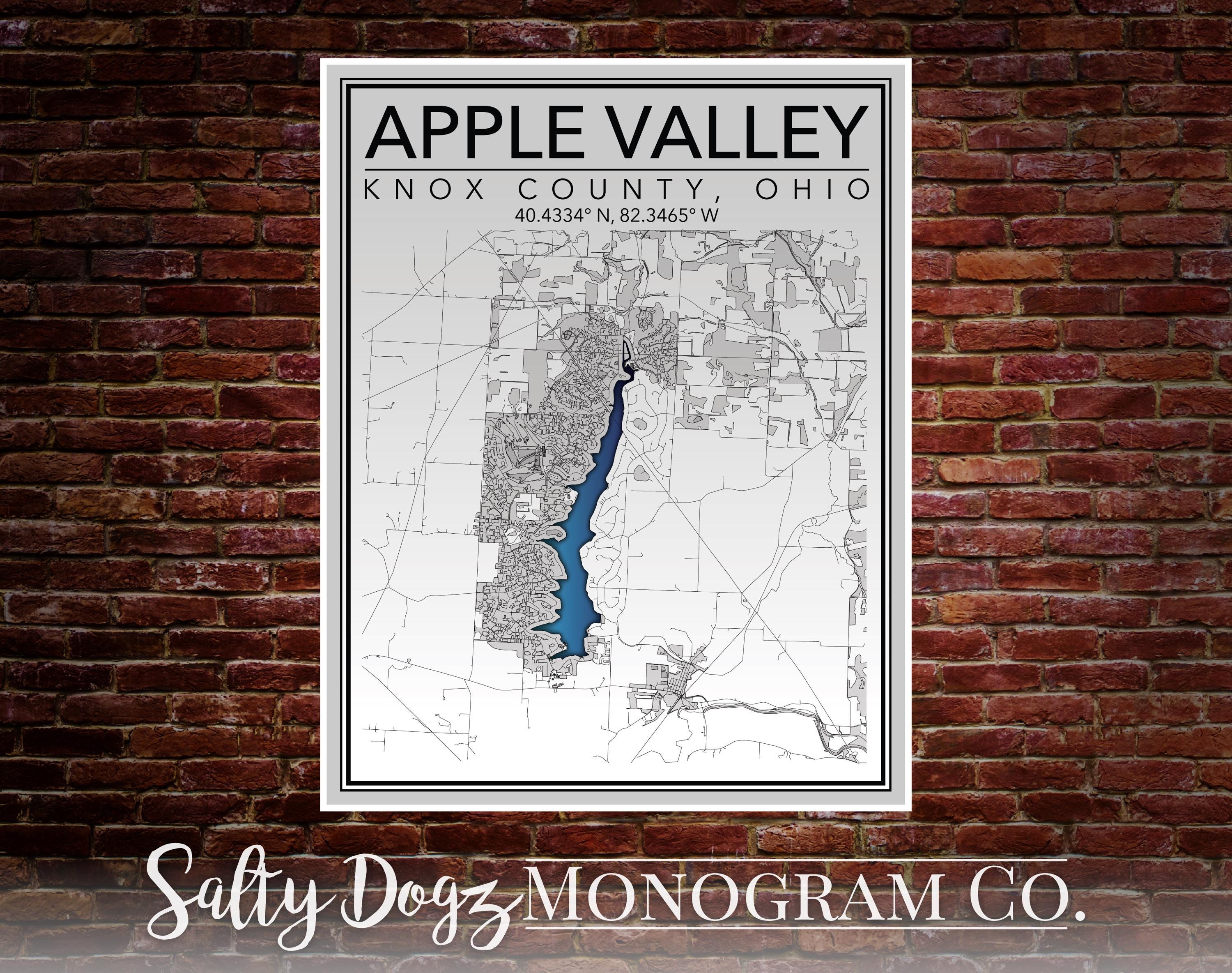 DIGITAL DOWNLOAD 16x20in Print of Apple Valley, Ohio! ***3