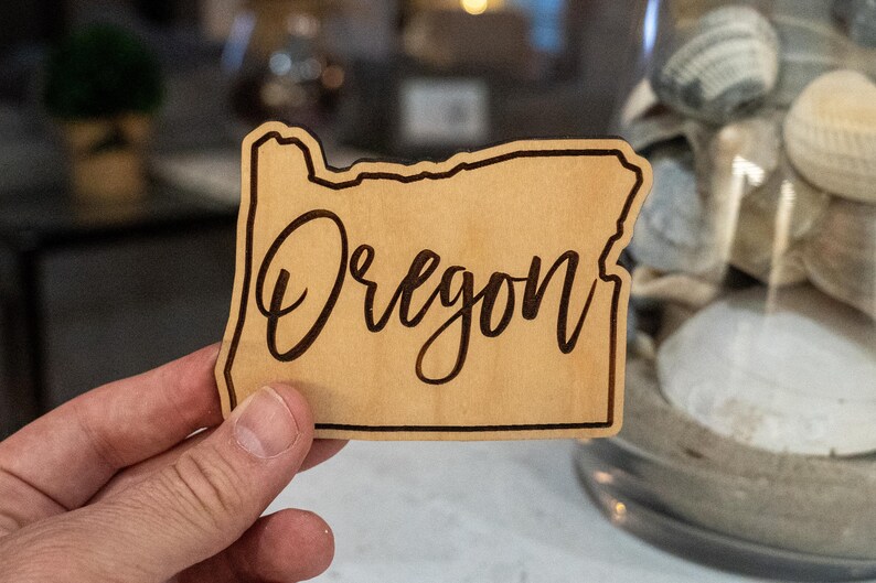 Oregon / Maple Wood Magnet / Laser Engraved / House Warming Gift! - Etsy