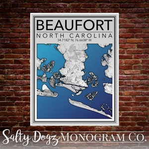 DIGITAL DOWNLOAD 11x14in Print of Beaufort, North Carolina! ***3 versions***