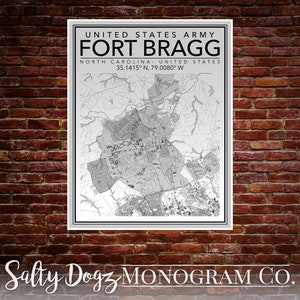 DIGITAL DOWNLOAD 11x14in Print of United States Army Fort Bragg, North Carolina! ***3 versions***
